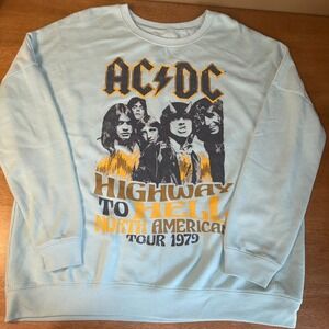AC/DC Highway to Hell North American Tour 1979 Graphic Sweatshirt Mint 1X